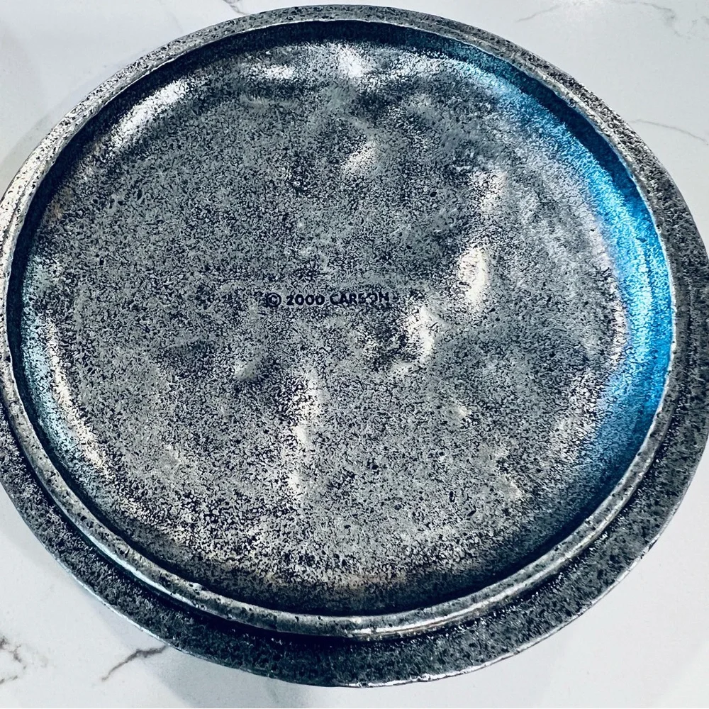 Carson Pewter Vineyard Elegance 5” Diameter Keepsake Box With Lid 2000